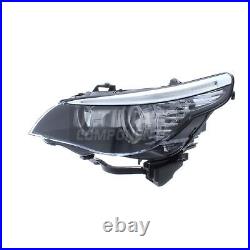 BMW 5 Series E60 Headlights Saloon 2007-2010 Headlamps LED DRL 1 Pair Left Right