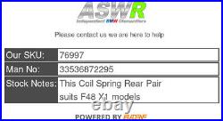 BMW F48 X1 Coil Spring Rear Pair 33536872295