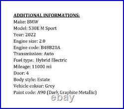 BMW G31 530E M Sport 2022 Genuine Pair Bonnet Hinge 7347407