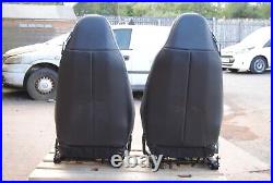 BMW Z3 Black Leather Electric Heated Front Seats Pair Interior