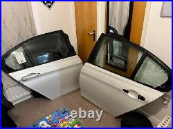 Bmw 3 Series F30 Saloon Pair Rear Doors Panel Gloss Mineral Sport White A96