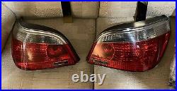 Bmw 5 E60 2004-07 Pair Of Rear Lights Lamp N/s Left + O/s Right Genuine