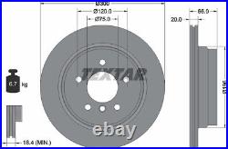 For BMW Genuine OE Rear Brake Discs Pair Coated Vented 92154903 Textar 300 mm