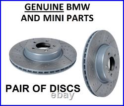 GENUINE BMW 1 2 3 4 Series 370mm Drilled Brake Discs 34106797603. FRONT PAIR 16D
