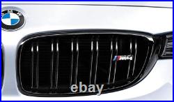 GENUINE BMW M4 GLOSS BLACK Kidney Grilles 51712352811, 51712352812. PAIR. 21D