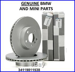 GENUINE BMW MINI R60 R61 Cooper S, JCW, Front Brake Discs 34119811538. PAIR. 17D