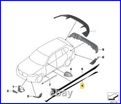 GENUINE BMW X5 G05 Side Sill Foil Decal FROZEN BLACK. 51142456384. PAIR. 20D