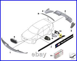 GENUINE BMW X5 X6 M Performance Carbon Wing Mirror Cover Caps. PAIR, RHD. 29C