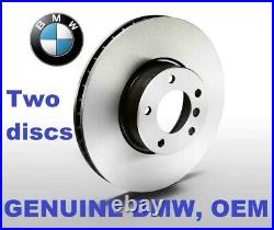 Genuine BMW E81 E87 1 Series Ventilated Front Brake Discs 34116854996. PAIR. 15D
