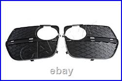 Genuine BMW X6 E71 2012- Front Bumper Fog Cover Light Closed Grid Grill Pair