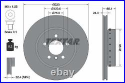 Genuine OE Textar 5 Stud Front 2 Piece Vented Brake Discs Pair Set 92265825