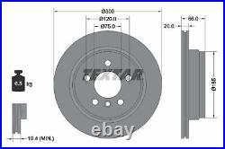 Genuine OE Textar 5 Stud Rear Coated Vented Brake Discs Pair Set 92239703