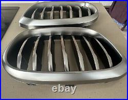 Genuine Pair BMW X3/X4 G01 G02 Kidney Grill CERIUM GREY MATTE