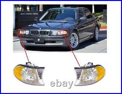 New Bmw E38 7 Series Genuine Front Turn Signal Indicators Clear Pair Set Ns + Os