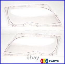 New Genuine Bmw 3 E46 Sedan Touring Facelift Headlight Glass Lens Cover Pair Set