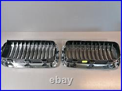 New Genuine Bmw 7 Ser E38 From 09/98 Bumper Grille Front Pair 8231595 & 8231596