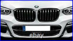Pair BMW G01 X3 G02 X4 Gloss Black M Performance Kidney Grilles 51138469959 960