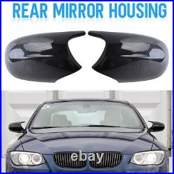 Pair M3 Style Real Carbon Fibre Color Mirror Cover Caps For BMW E90 E92 E93 LCI