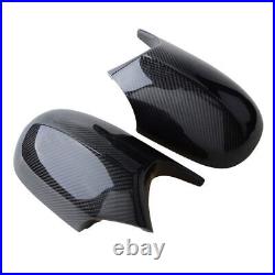 Pair M3 Style Real Carbon Fibre Color Mirror Cover Caps For BMW E90 E92 E93 LCI