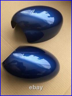 Pair Mint Blue Bmw Mini Cooper R50 R52 R53 Genuine Mirror Covers Caps Free P&p