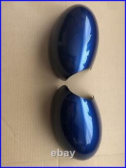 Pair Mint Blue Bmw Mini Cooper R50 R52 R53 Genuine Mirror Covers Caps Free P&p
