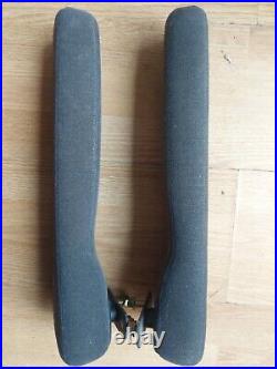 Pair Of Genuine BMW E34 E32 Charcoal Cloth Front Arm Rests, Very Good Condition
