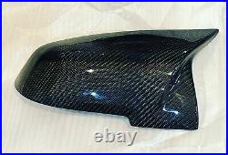 REAL carbon fibre mirror cover cap PAIR BMW F20 F21 F22 F30 F31 F32 F36 CLIP ON